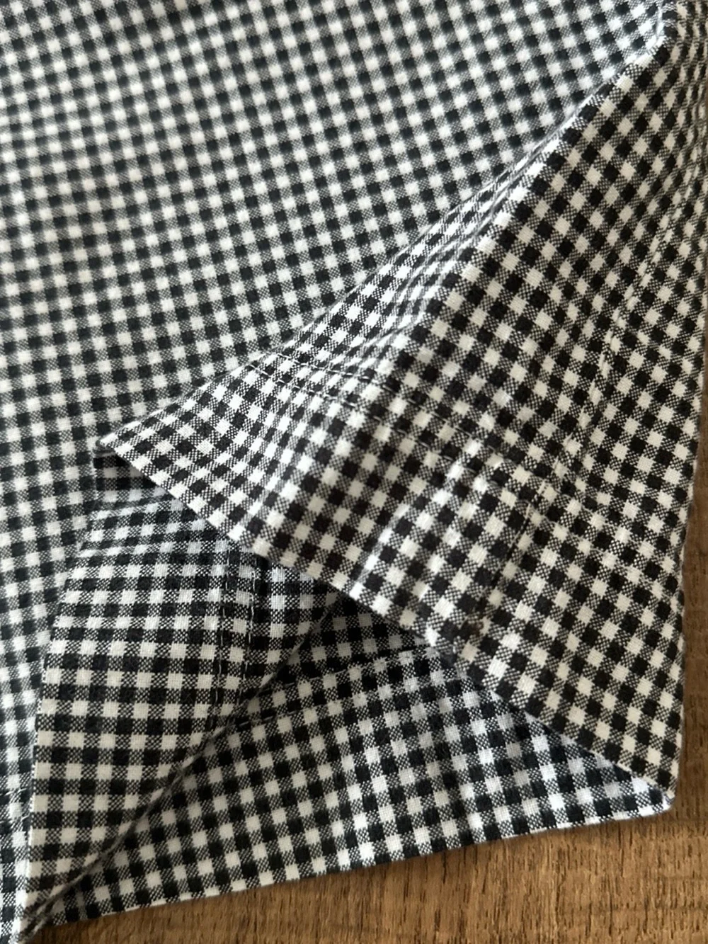 Black & White Gingham Elastic Waist Shorts Vintage Baxter & Wells Large